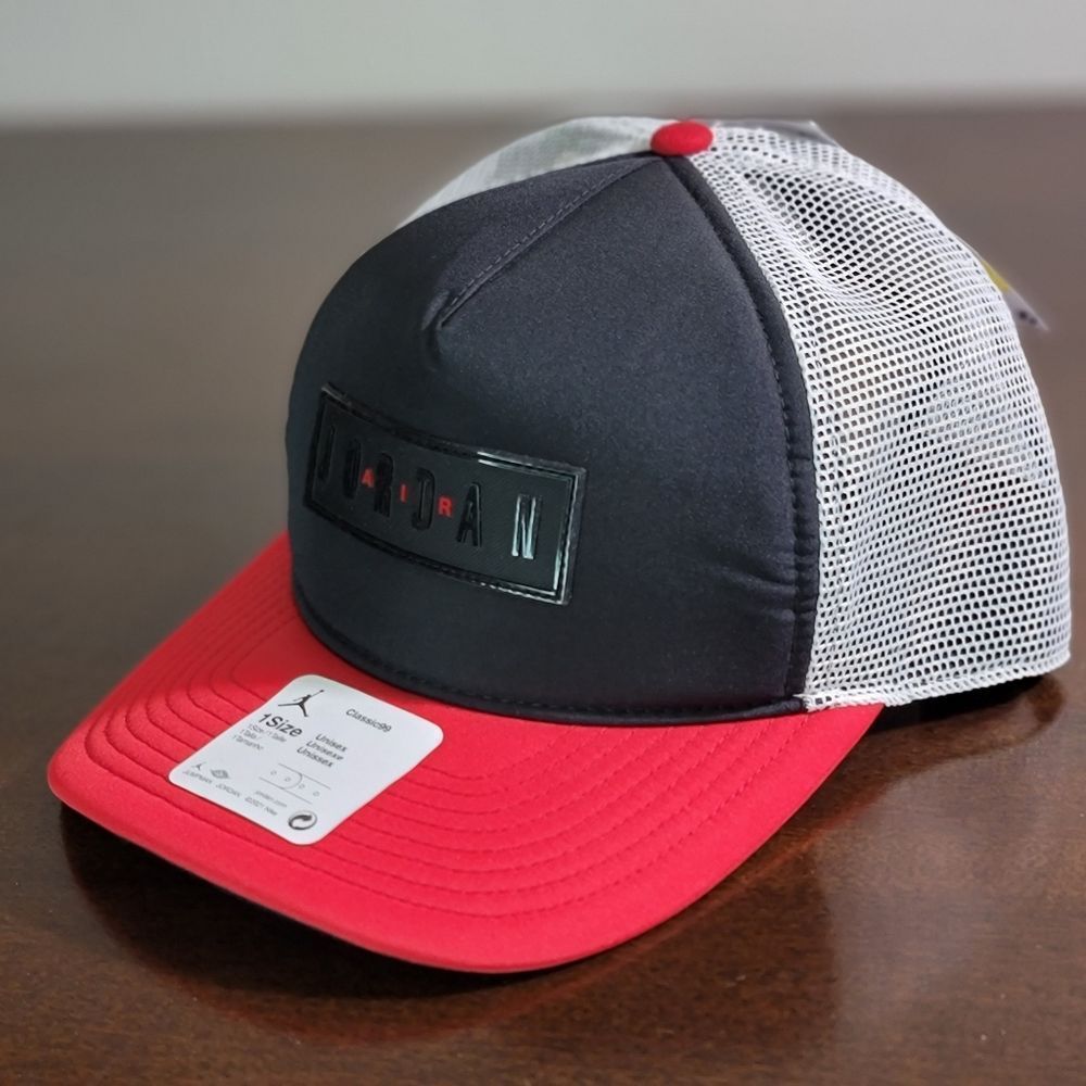 Air Jordan OG Retro 1 2 3 4 6 7 11 Bred Trucker Snapback Hat Cap Black Red White - Picture 6 of 11